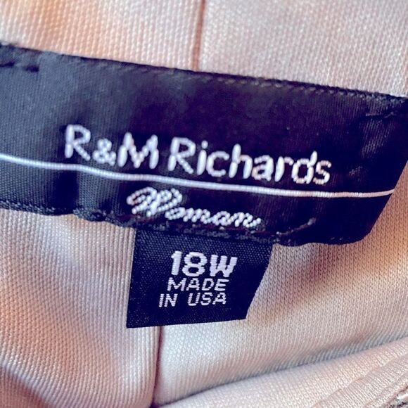 MOCHA R&M RICHARDS SLEEVELESS LACE & SEQUIN DRESS PLUS SIZE 18W MADE IN USA NWT - Picture 4 of 6